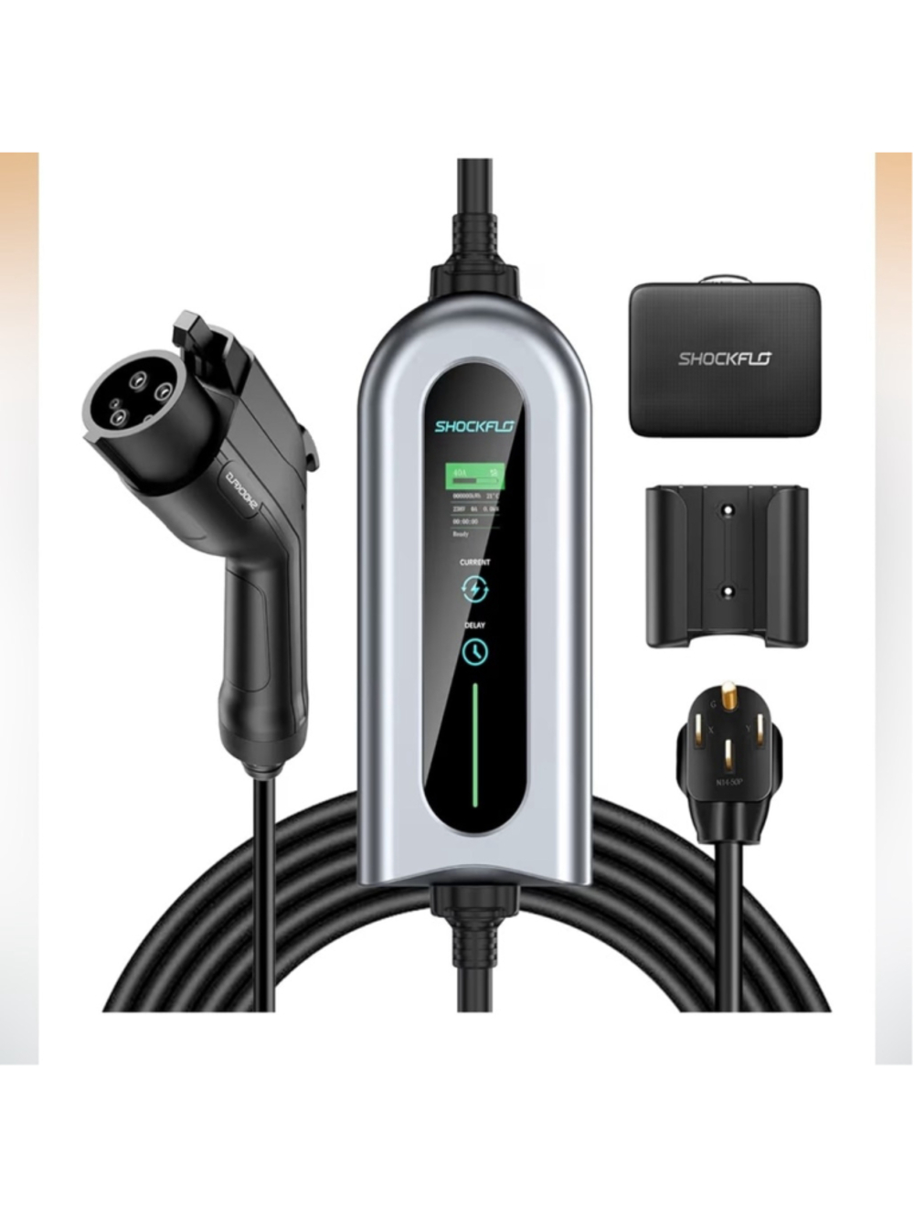 ShockFlo Electric Vehicle Charger with Accessories